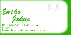 eniko jakus business card